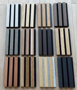 Samples for wood slat panels